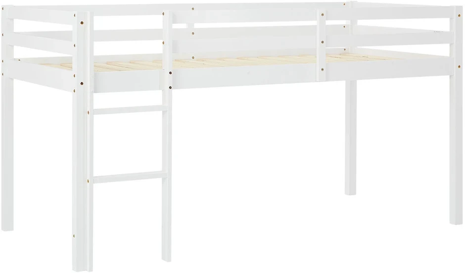 Homestyle4U Dviaukštė lova, 207.5x110x99.5 cm, balta