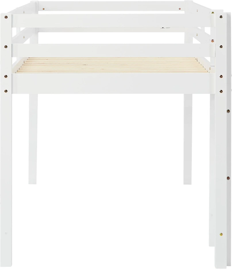Homestyle4U Dviaukštė lova, 207.5x110x99.5 cm, balta
