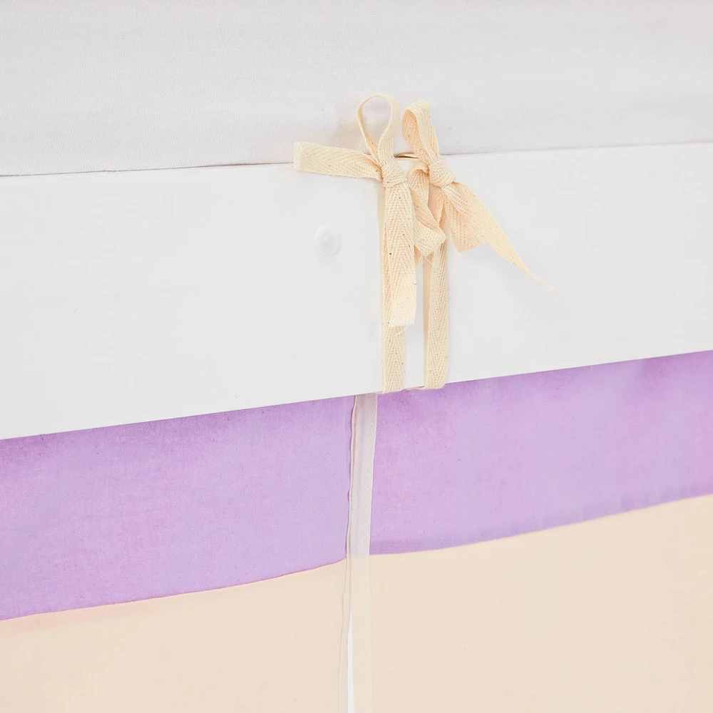 Homestyle4U Dviaukštė lova, 207.5x110x99.5 cm, balta, violetinė, oranžinė