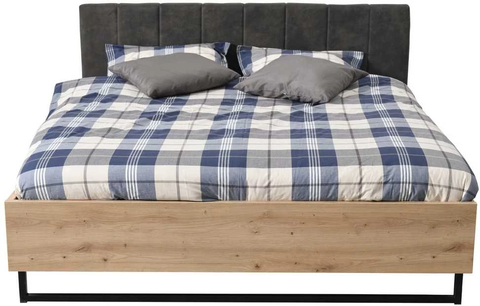 Homestyle4U Dvigulės lovos rėmas, 197,5x94x212 cm, pilka