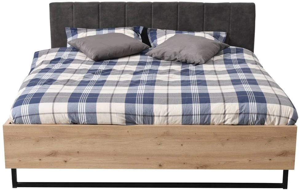 Homestyle4U Dvigulės lovos rėmas, 197,5x94x212 cm, pilka