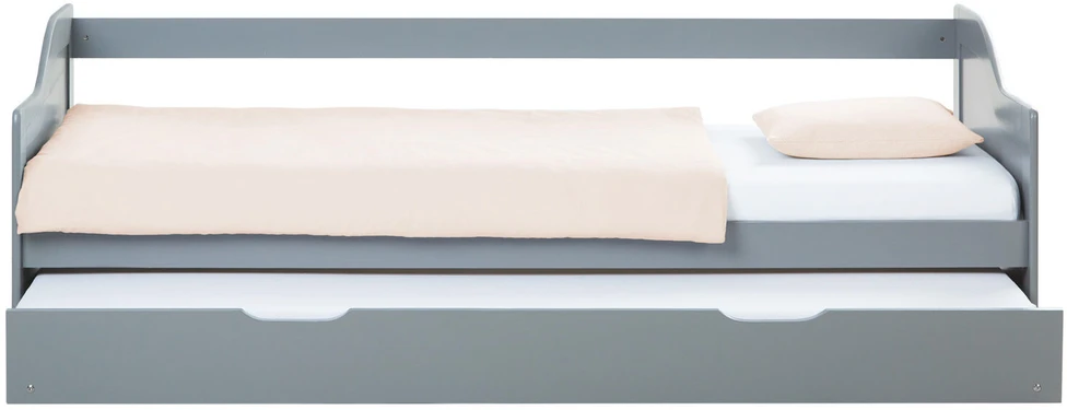 Homestyle4U Ištraukiama lova, 206x66x97.5 cm, pilka