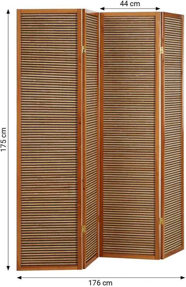 Homestyle4U Kambario pertvara, 176x2,2x175 cm, ruda