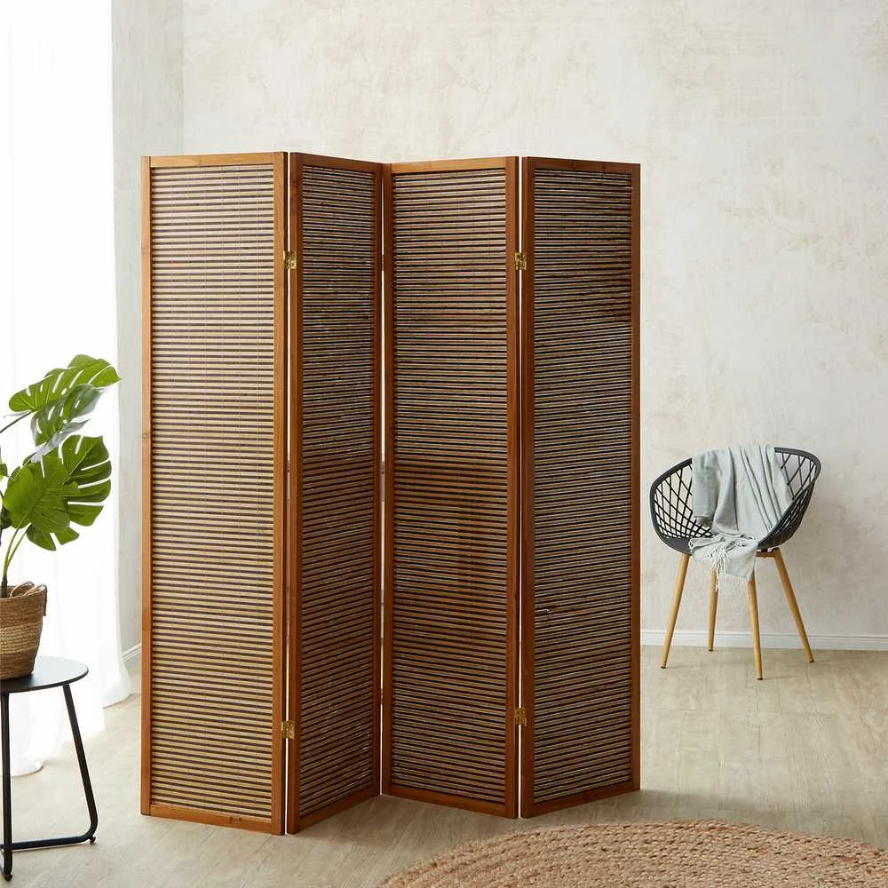 Homestyle4U Kambario pertvara, 176x2,2x175 cm, ruda