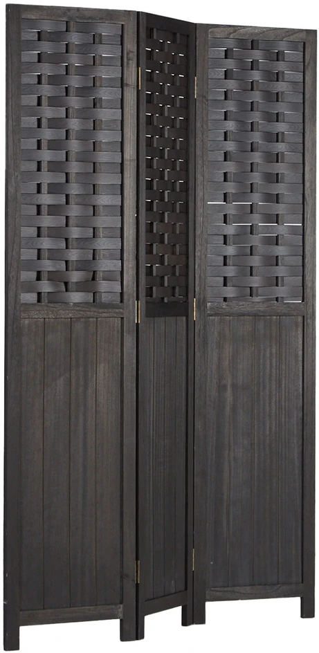 Homestyle4U Kambario pertvara, 120x2.2x170 cm, juoda
