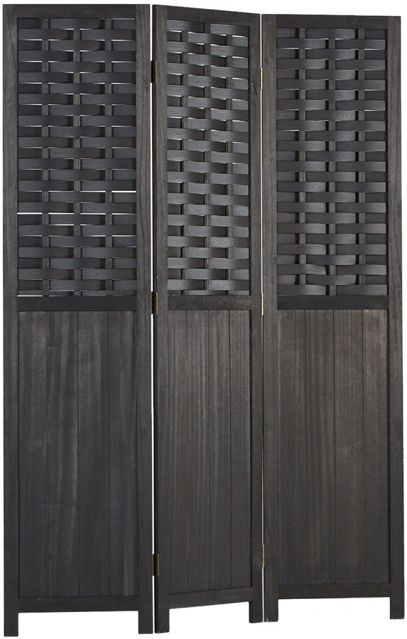 Homestyle4U Kambario pertvara, 120x2.2x170 cm, juoda