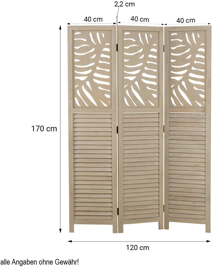 Homestyle4U Kambario pertvara, 120x2.2x170 cm, ruda