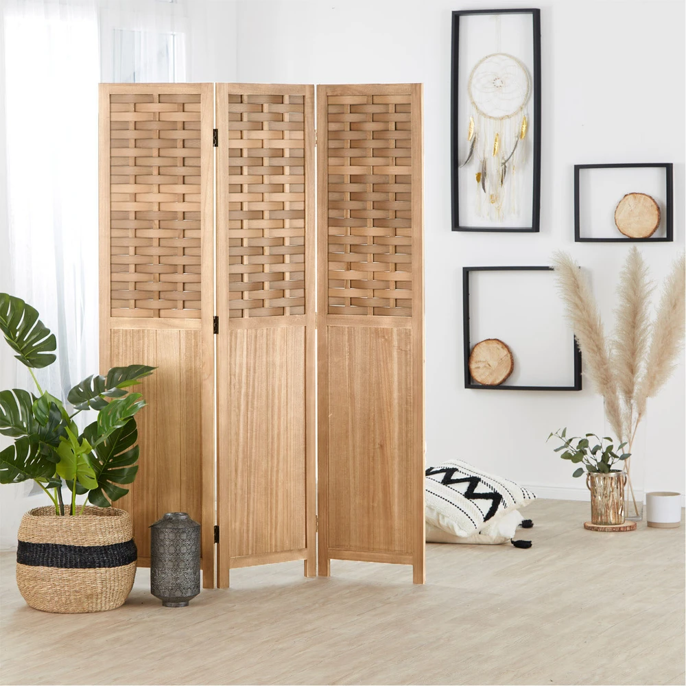 Homestyle4U Kambario pertvara, 120x2,2x170 cm, ruda