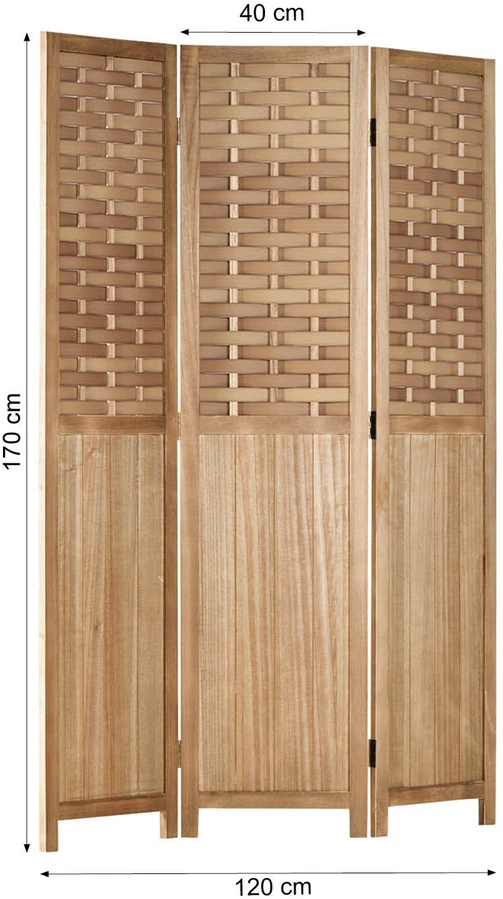 Homestyle4U Kambario pertvara, 120x2,2x170 cm, ruda
