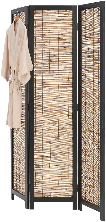 Homestyle4U Kambario pertvara, 120x2x170 cm, juoda ir ruda