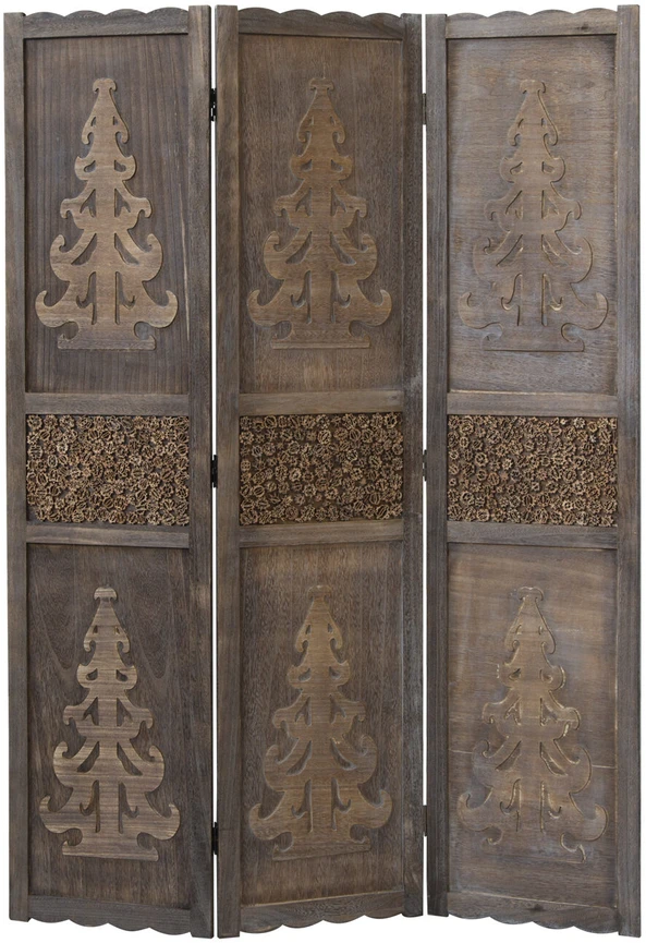 Homestyle4U Kambario pertvara, 120x2x170 cm, ruda