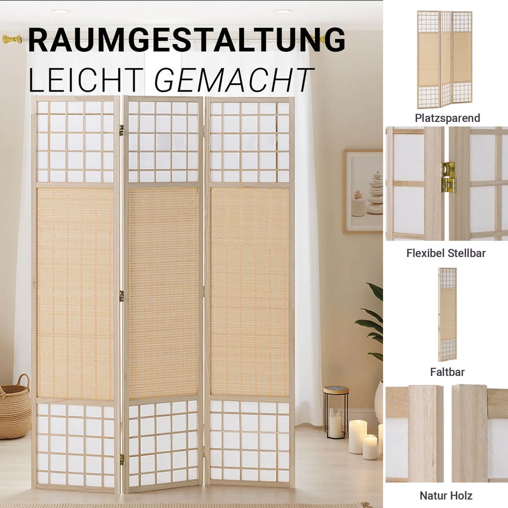 Homestyle4U Kambario pertvara, 120x2x170 cm, ruda