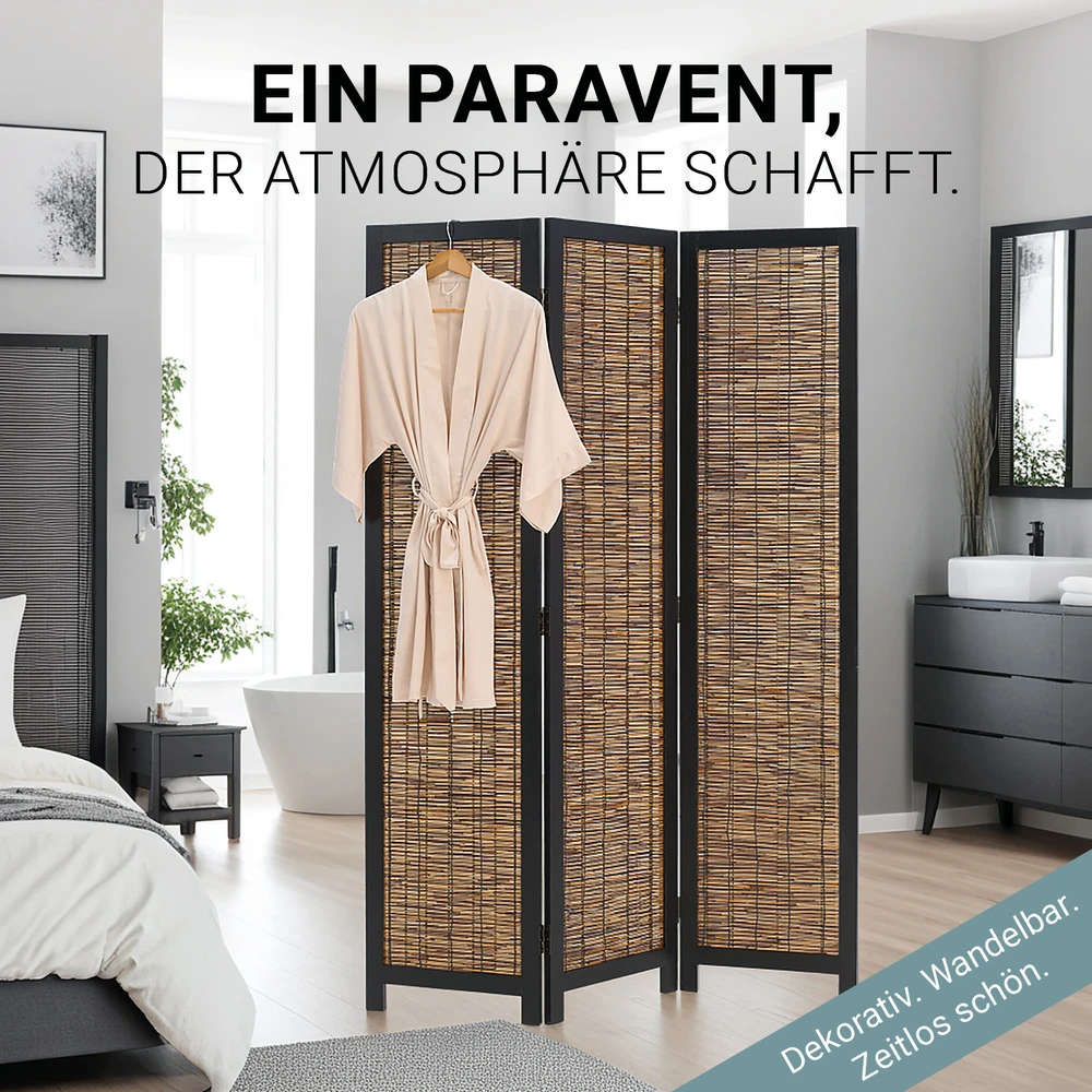Homestyle4U Kambario pertvara, 120x2x170 cm, juoda ir ruda