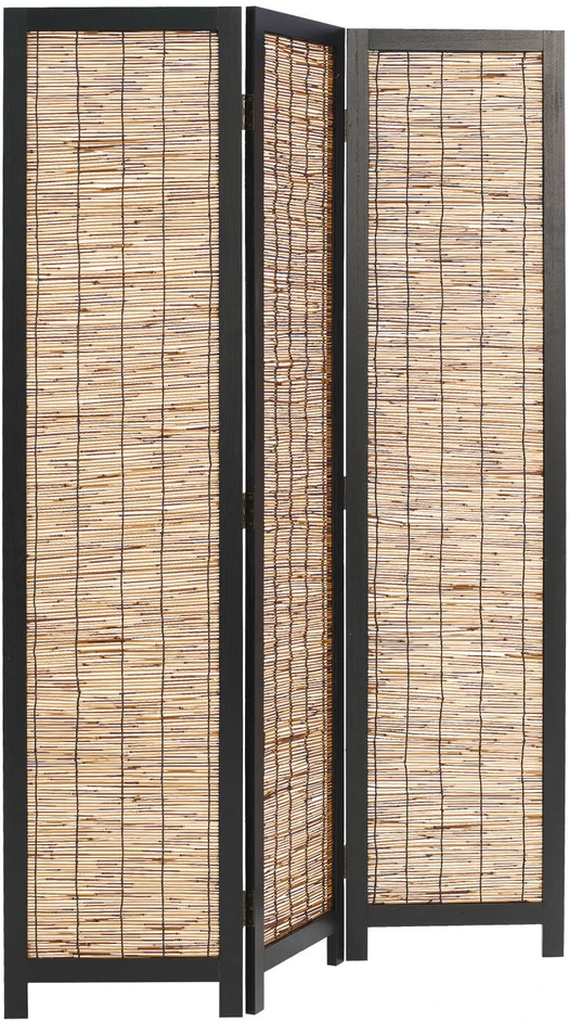 Homestyle4U Kambario pertvara, 120x2x170 cm, juoda ir ruda
