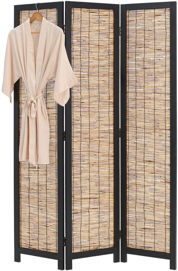 Homestyle4U Kambario pertvara, 120x2x170 cm, juoda ir ruda