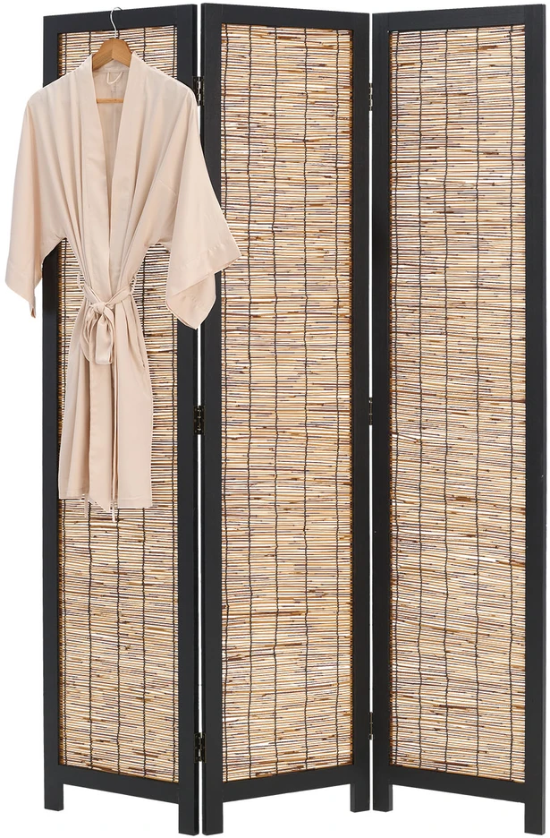 Homestyle4U Kambario pertvara, 120x2x170 cm, juoda ir ruda