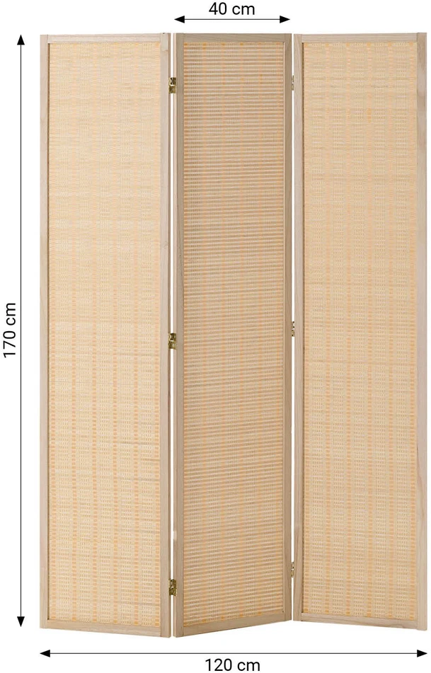Homestyle4U Kambario pertvara, 120x2x170 cm, smėlio spalvos