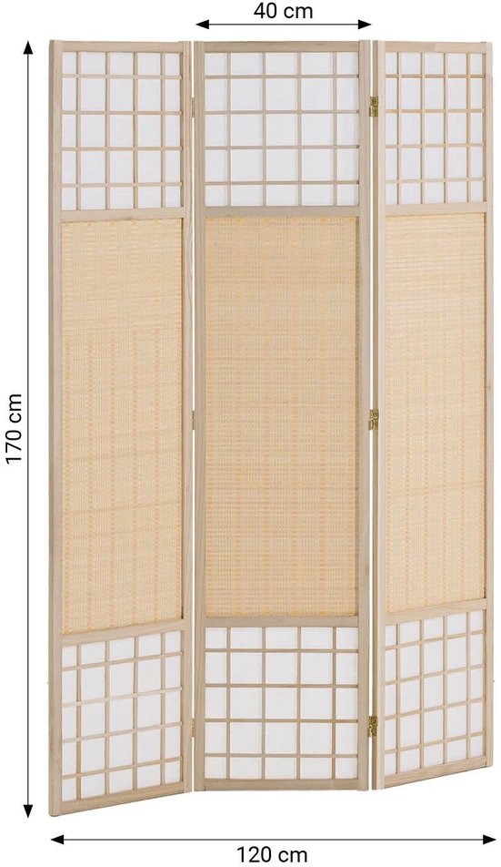 Homestyle4U Kambario pertvara, 120x2x170 cm, ruda