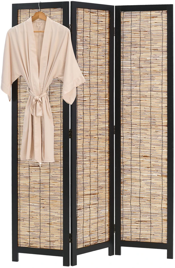 Homestyle4U Kambario pertvara, 120x2x170 cm, juoda ir ruda