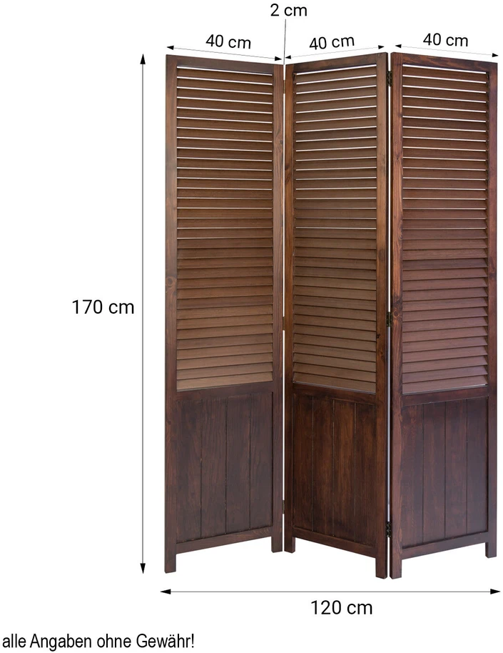 Homestyle4U Kambario pertvara, 120x2x170 cm, ruda, medinė