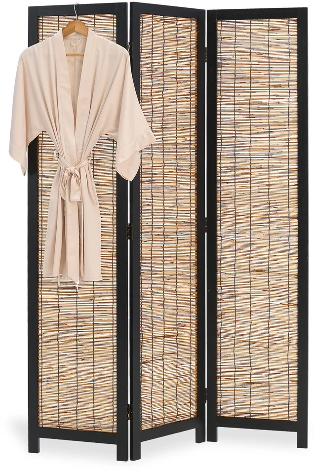 Homestyle4U Kambario pertvara, 120x2x170 cm, juoda ir ruda