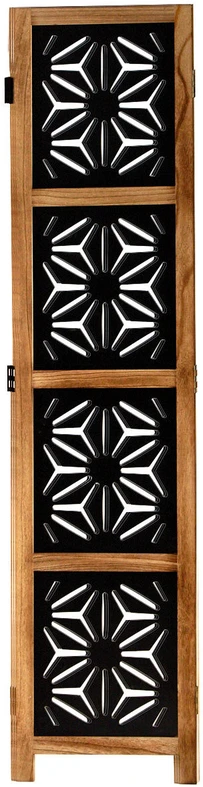 Homestyle4U Kambario pertvara, 120x2x170 cm, juoda, ruda