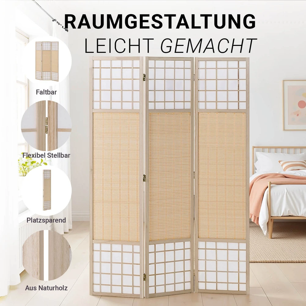 Homestyle4U Kambario pertvara, 120x2x170 cm, ruda