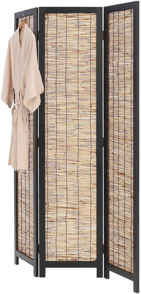 Homestyle4U Kambario pertvara, 120x2x170 cm, juoda ir ruda