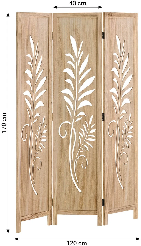 Homestyle4U Kambario pertvara, 120x2x170 cm, ruda
