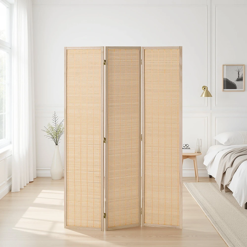 Homestyle4U Kambario pertvara, 120x2x170 cm, smėlio spalvos