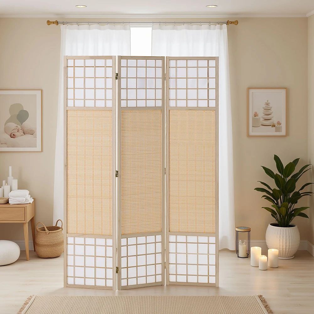 Homestyle4U Kambario pertvara, 120x2x170 cm, ruda