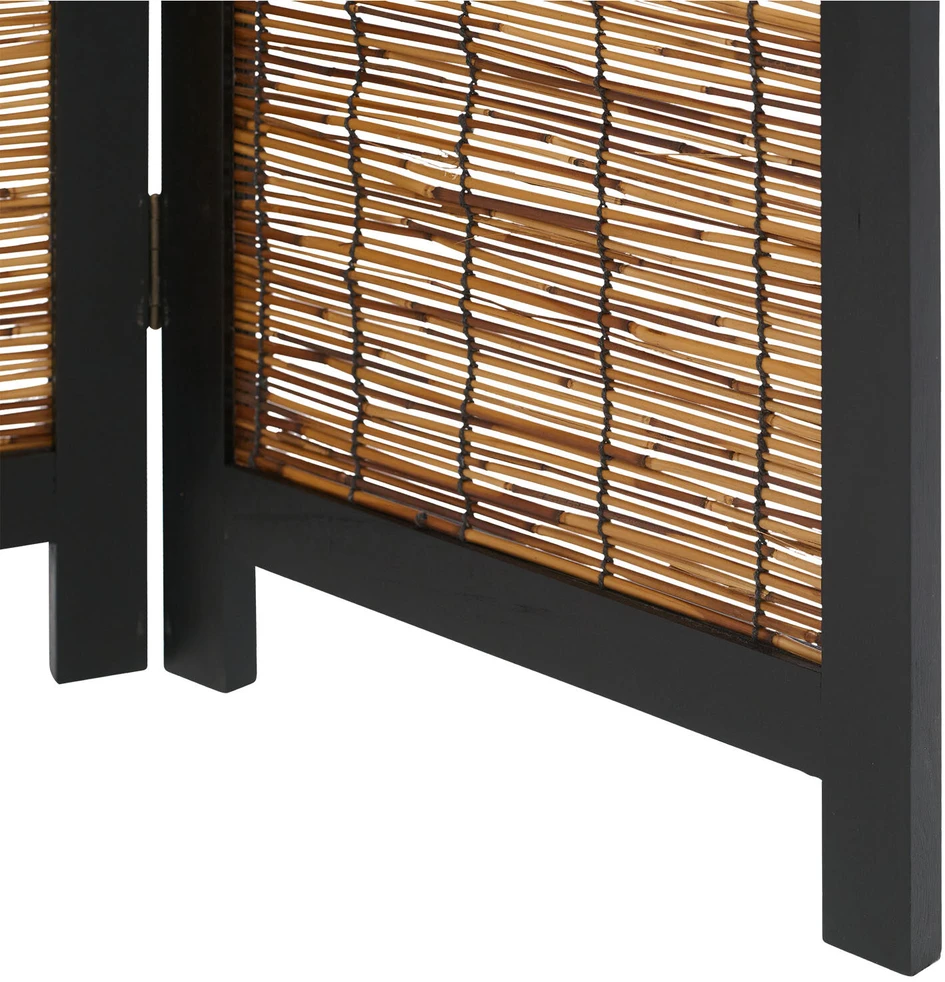 Homestyle4U Kambario pertvara, 120x2x170 cm, juoda ir ruda