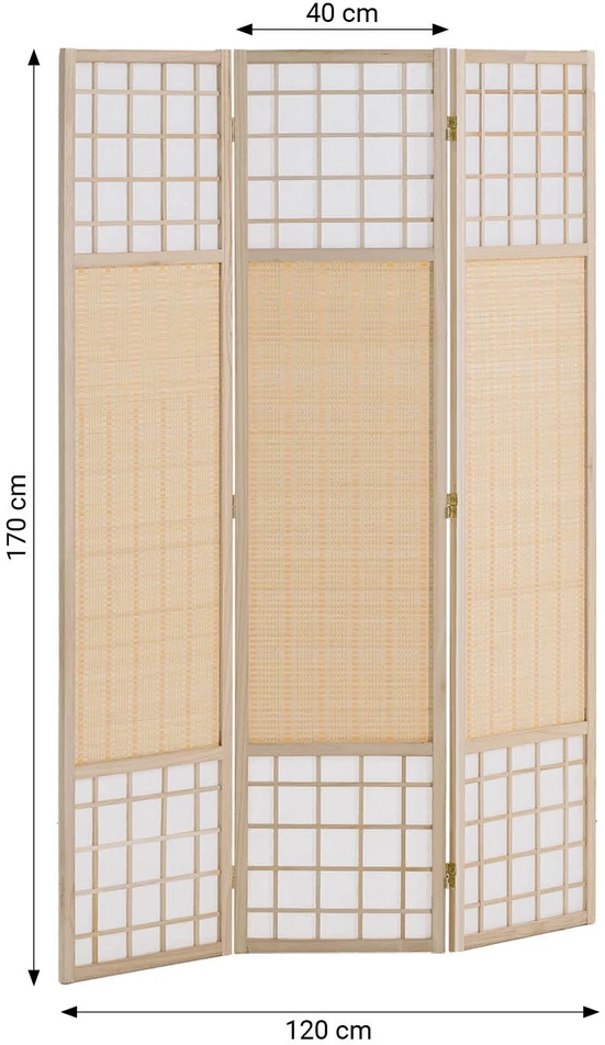 Homestyle4U Kambario pertvara, 120x2x170 cm, ruda