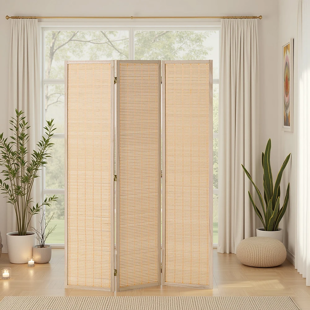 Homestyle4U Kambario pertvara, 120x2x170 cm, smėlio spalvos