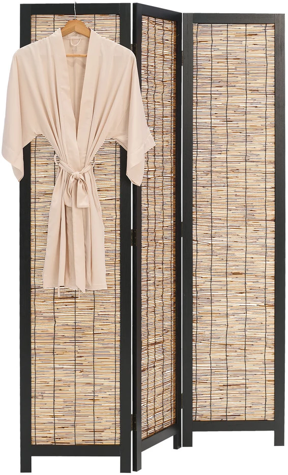 Homestyle4U Kambario pertvara, 120x2x170 cm, juoda ir ruda