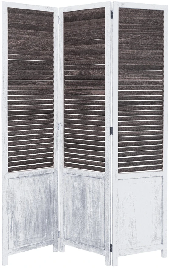 Homestyle4U Kambario pertvara, 120x2x170 cm, ruda, balta
