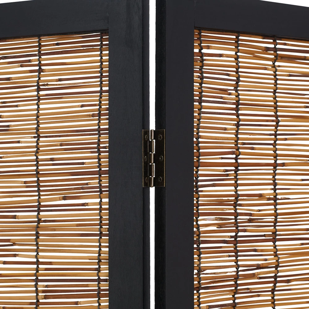 Homestyle4U Kambario pertvara, 120x2x170 cm, juoda ir ruda
