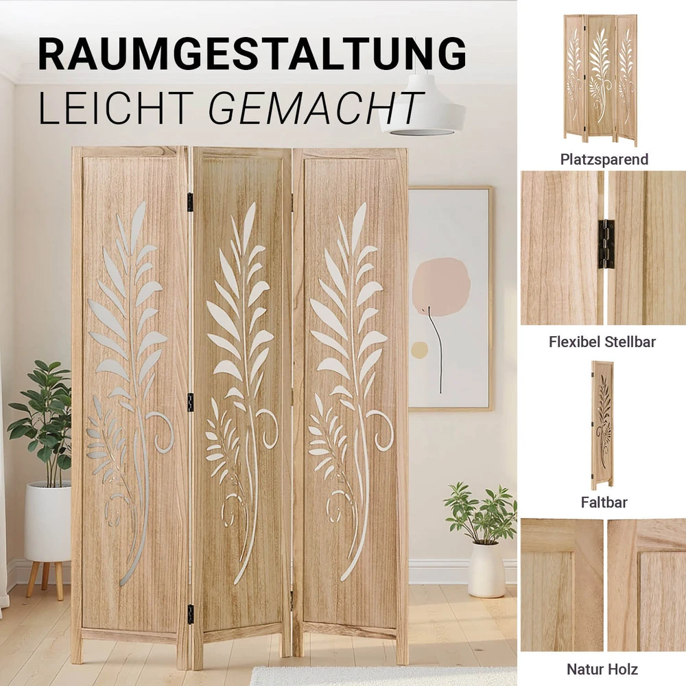 Homestyle4U Kambario pertvara, 120x2x170 cm, ruda