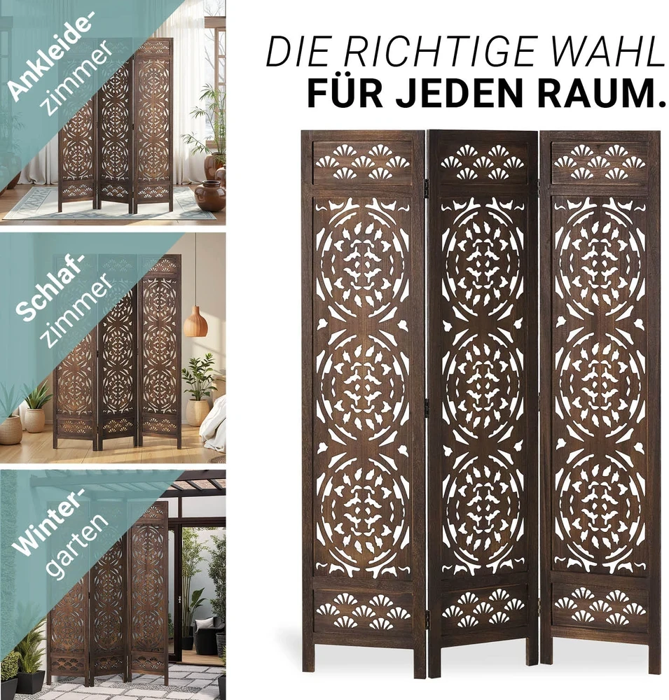 Homestyle4U Kambario pertvara, 120x2x170 cm, ruda