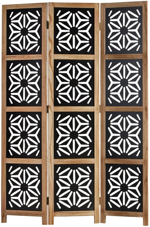Homestyle4U Kambario pertvara, 120x2x170 cm, juoda, ruda
