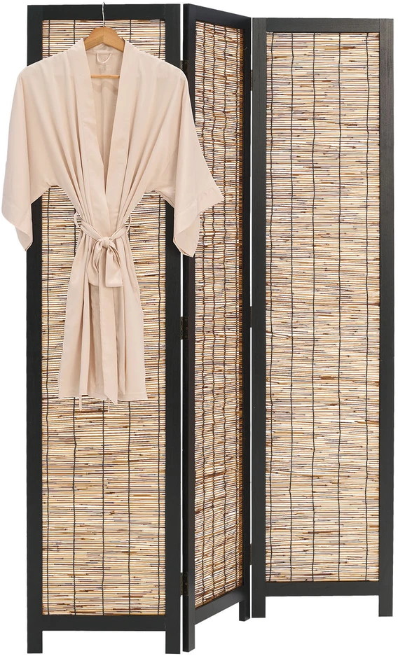 Homestyle4U Kambario pertvara, 120x2x170 cm, juoda ir ruda
