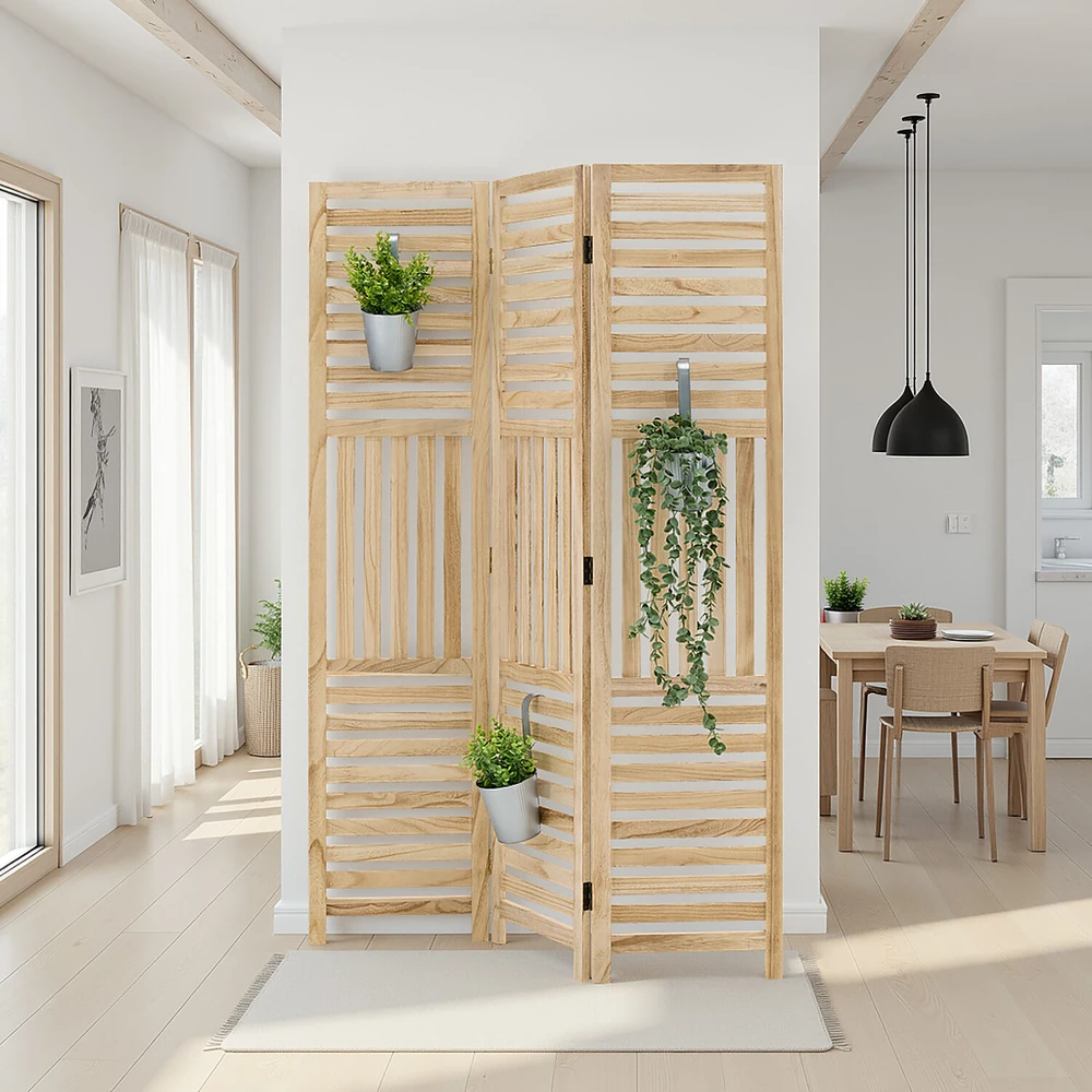 Homestyle4U Kambario pertvara, 120x2x170 cm, ruda