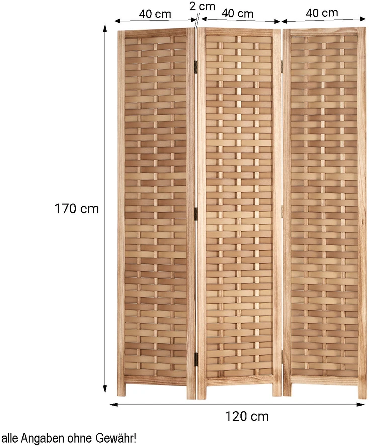Homestyle4U Kambario pertvara, 120x2x170 cm, ruda