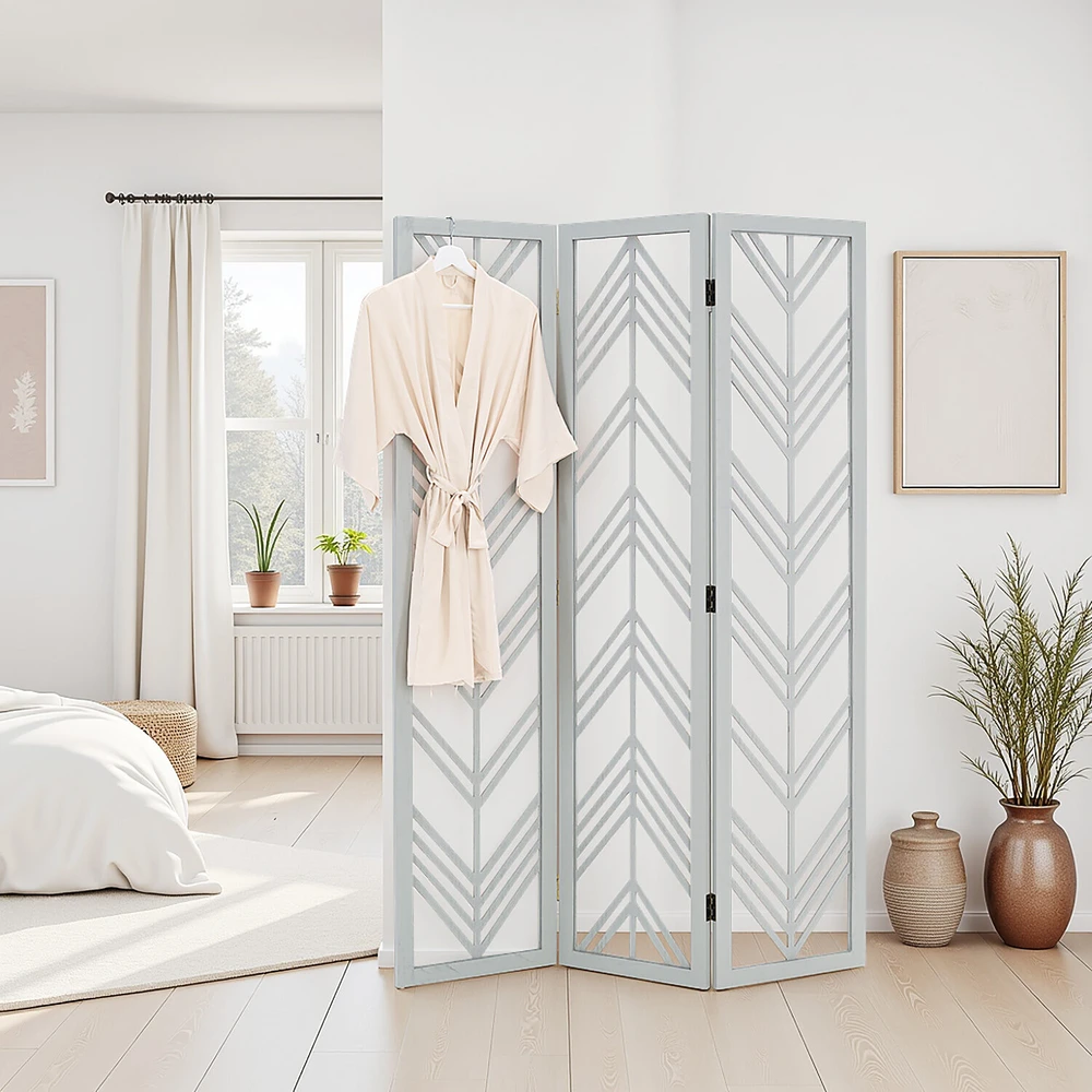 Homestyle4U Kambario pertvara, 120x2x170 cm, pilka
