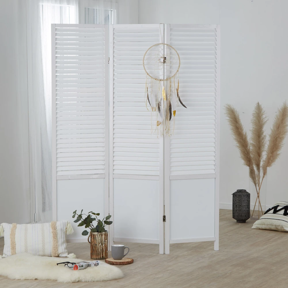 Homestyle4U Kambario pertvara, 130x2,2x175 cm, balta
