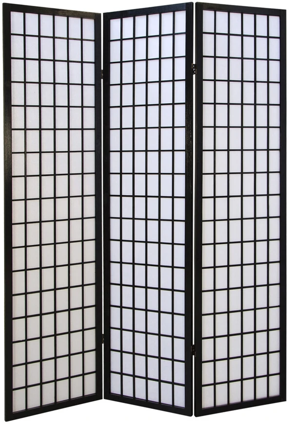 Homestyle4U Kambario pertvara, 132x2.2x175 cm, juoda