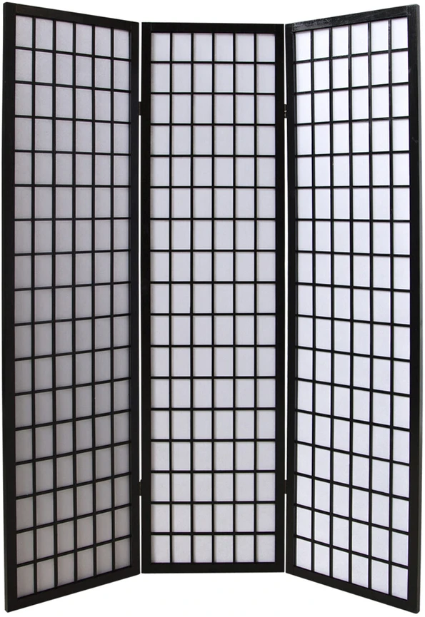 Homestyle4U Kambario pertvara, 132x2.2x175 cm, juoda