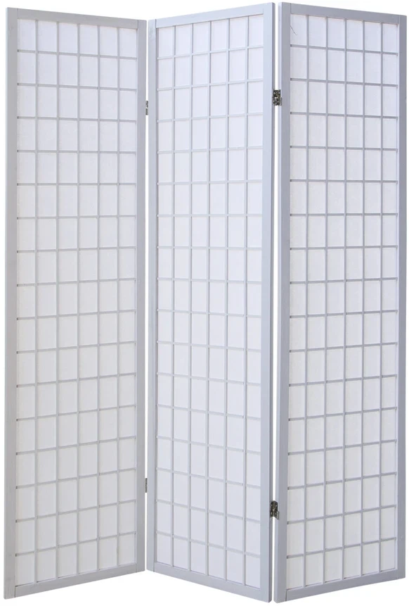 Homestyle4U Kambario pertvara, 132x2,2x175 cm, balta
