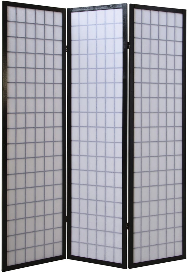 Homestyle4U Kambario pertvara, 132x2.2x175 cm, juoda