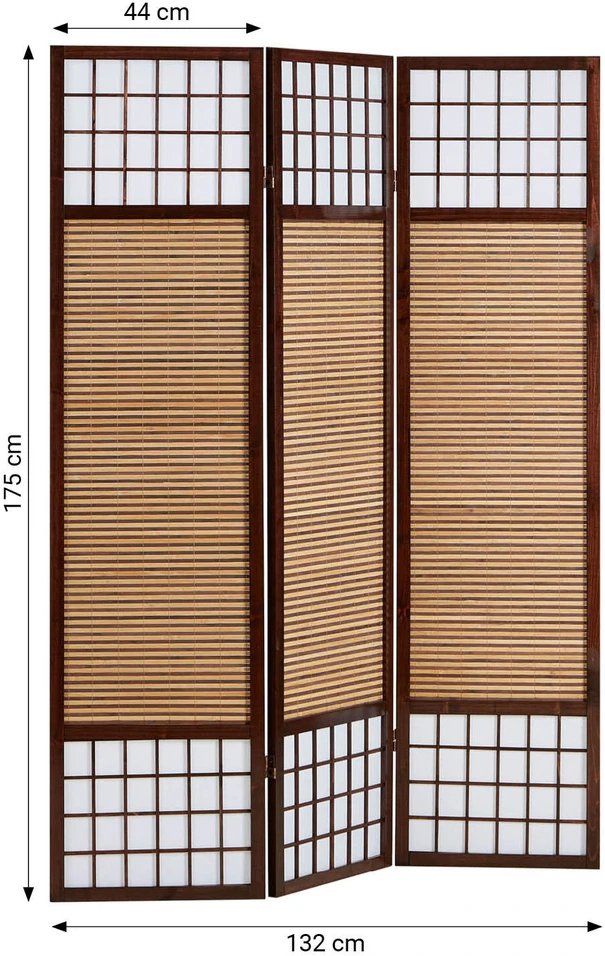 Homestyle4U Kambario pertvara, 132x2.2x175 cm, ruda